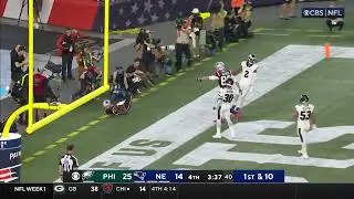 Kendrick Bourne Second Touchdown | Patriots vs Eagles