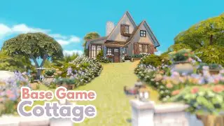 Building a BASE GAME Flower Cottage In The Sims 4 ☕ No CC