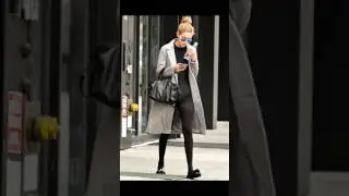 Gigi Hadid out in leotard and pantyhose New York