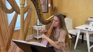 Sebastian Erard Grecian pedal harp 3493