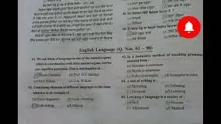 English language Q. no.61-90 | Pstet previous year question paper | Pstet 2021 | 