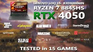 NEW LENOVO LOQ 2024 - RYZEN 7 8845HS + RTX 4050 GAMING BENCHMARK TEST | Tested in 15 Games |