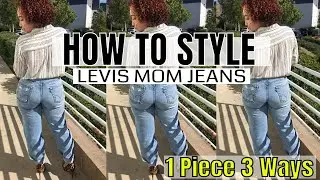 Mom Jeans Outfits | How To Style Levi Mom Jeans for Curvy Girls | Vintage Levi 550's