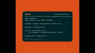 Python openpyxl - Center align columns in spreadsheet