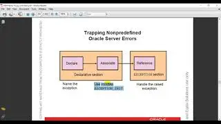 Oracle Database 12c/19c: PL/SQL - 23. Trapping exceptions