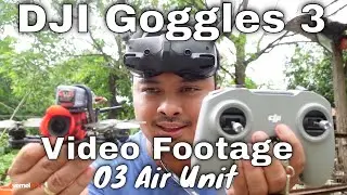 DJI Goggles 3 video feed of the DJI O3 Air Unit // Gyroflow Stabilization
