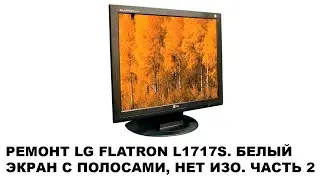 Ремонт LG Flatron L1717S, полосы на белом экране, нет изображения  Часть 2