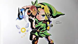 Como Dibujar a Link | How To Draw Link | The Legend of Zelda: Majora's Mask  | ALEX STAR