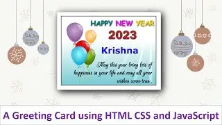 New Year Card generator using HTML CSS and JavaScript | Pro Developing Champs