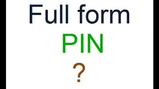 What is the full form of PIN ?
