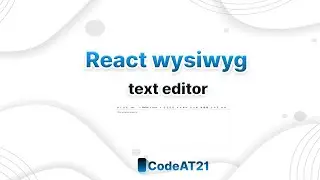 React WYSIWYG text editor