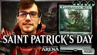 🍀🍀🍀 100% WIN-RATE MONO-GREEN AGGRO | MTG Arena Mythic Rank Deck Guide