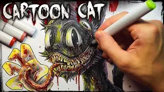 Is Cartoon Cat More DANGEROUS Than Siren Head?! (Cryptid) Creepypasta Story + Drawing
