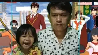 video pertama annasya dan ayah main game. ||sakura school simulator PARKOUR