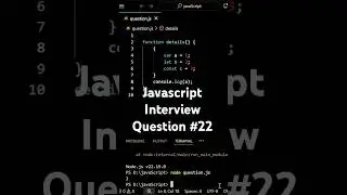 JavaScript Interview Question 