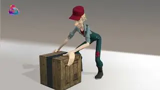 A Man with Heavy Wooden Box | 3D Freelancer Kathrin Animation studio