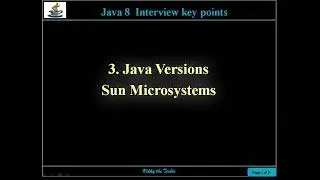 3. Java Versions - Sun Micro systems