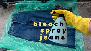 bleach spray jeans for vintage denim look 👖✨