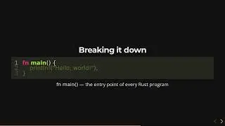 Hello World in Rust — Animated Code Walkthrough