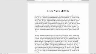 How to Print to PDF