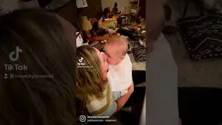 Baby learning to give kisses🥹 