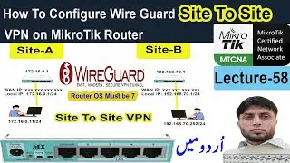 How To Configure  WireGuard Site To Site VPN on MikroTik | MTCNA | Lecture-58