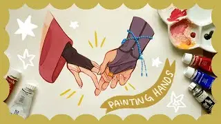 HOW I PAINT MY INUYASHA HANDS FANART ⍟ GOUACHE TUTORIAL ⍟