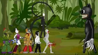Cartoon Cat vs SCP 096, Glamrock Animatronics team, Jeff, SLENDER MAN | Episode 45