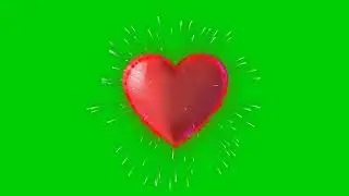 Animated Romantic love heart beat | No Copyright Free Green Screen effect 4K