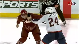 Nick Ritchie And Mathieu Oliver Drop The Gloves In The Mullet Arena