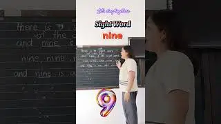 Sight Word nine #reading #spelling #vocabulary #english #education