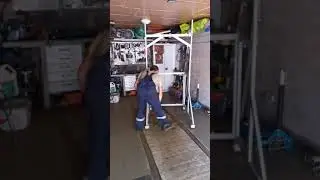 Складной подъемник для тяжёлого фильтра.