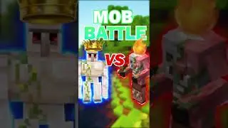 👑King IRON GOLEM vs SUPER ZOMBIFIED PIGLIN MOB in MINECRAFT