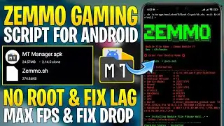 Zemmo Gaming Script File For Android : No Root || Get Max FPS & Smooth Performance || Optimize Ram !