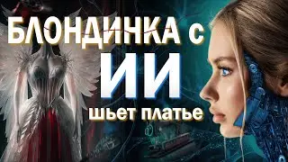 Блондинка и Искусственный интеллект. Создают платье вместе.