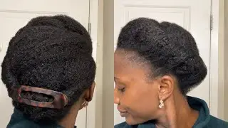 Simple natural hairstyle with one accessory