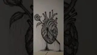 scribble art #shorts #scribbleart #drawing #art #pendrawing #sadart #darkart #gambar
