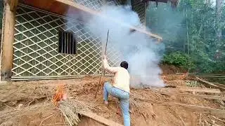 FULL VIDEO: 150 days building a wooden house(CABIN) start to finishp