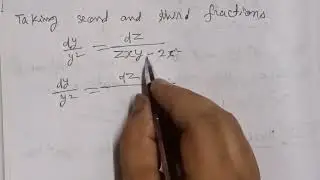 Rule 2:For solving the equation dx/P=dy/Q=dz/R.Example:dx/xy=dy/y^2=dz/zxy-2x^2