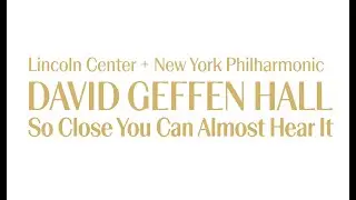 Major Announcement: David Geffen Hall