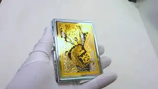 Сувенирный портсигар "Схватка" /на 9 сигарет. Златоуст z1026