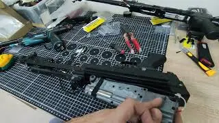 прокладка проводки в цевьё, м249