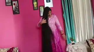 maintaining long hair at home with household work 🤗👍