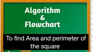 Algorithm to find Area and perimeter of the square. Draw Flowchart for it.