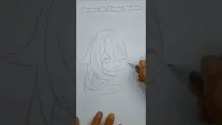 Tutorial drawing Paimon simple #drawsoeasyanime #tutorialdrawing #howtodraw  #easyanimesketch
