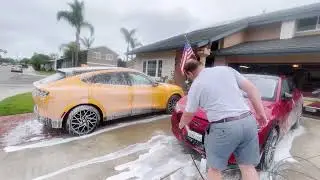Wash Sprayer with Foamer washing two cars in 9 Minutes with a spot free Rinse