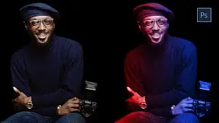 dual lighting effect in photoshop  - photoshop tutorial (easy and quick)