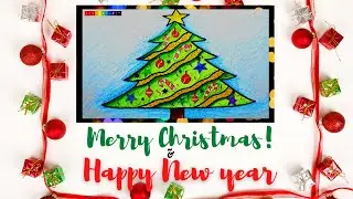 How to Draw a Christmas tree | Merry Christmas | Happy New Year | New Year 2021