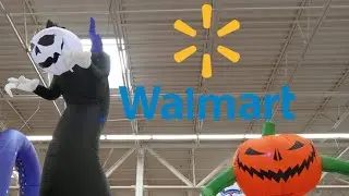 Halloween Inflatables fully displayed at Walmart 2023 Halloween