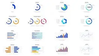 28 Infographics Charts Pack After Effects template